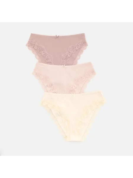 Reserved Kalhotky typu bikinové 3 balení světle žlutá