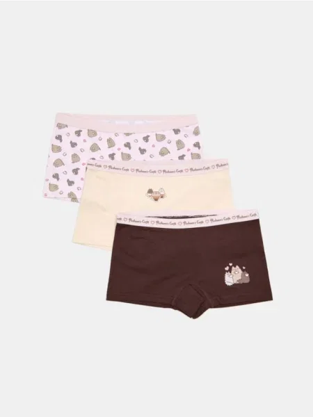 Sinsay boxerky s potiskem 3 pack Pusheen the Cat vícebarevná