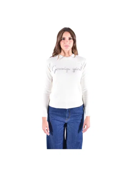 Sweter Mc2 Saint Barth wełniany biały
