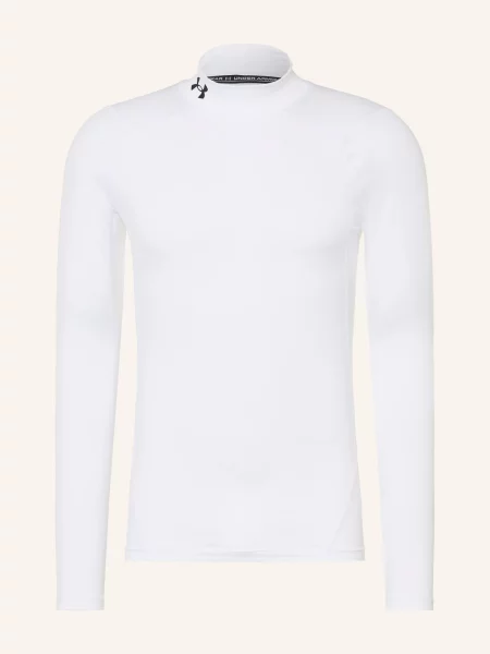 Under Armour tričko s dlouhým rukávem Ua Hg Armour Comp Mock white bílé