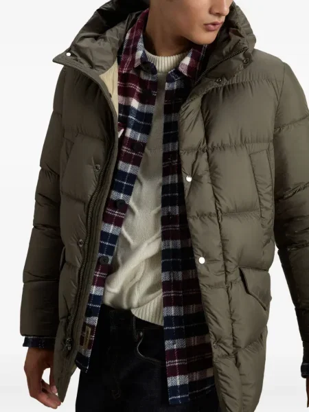 Geacă parka Woolrich cu glugă verde