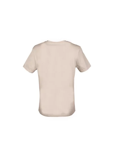 T-shirt AULP BOGUS komfortowy lekki prosty krój beżowa