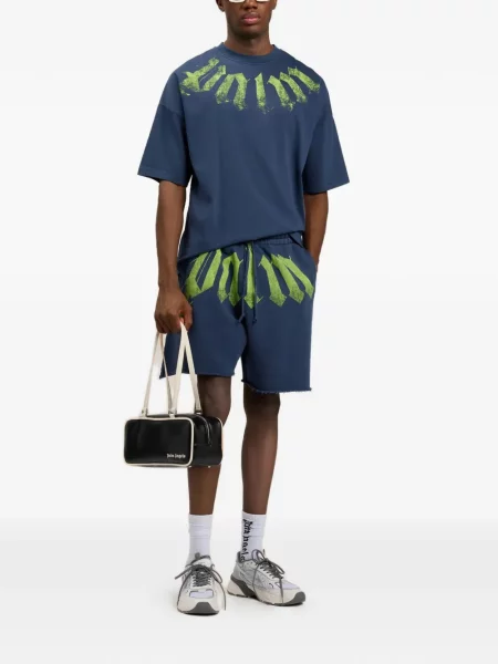 Tricou Palm Angels cu imagine albastru