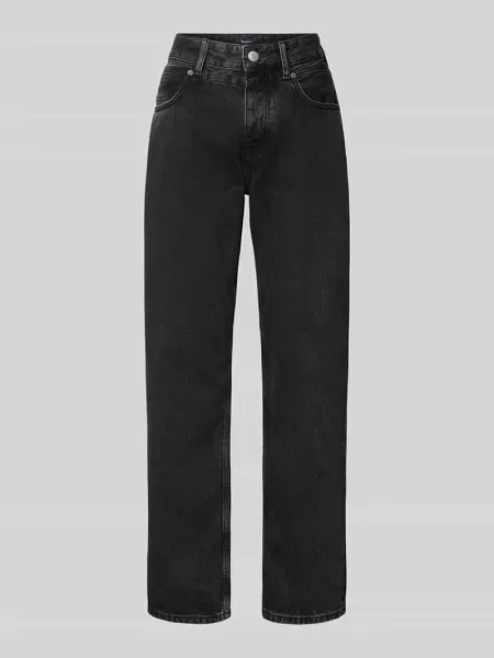 Jeansy o kroju boyfriend fit typu barrel z czystej bawełny model CRAFT' Pepe Jeans czarne
