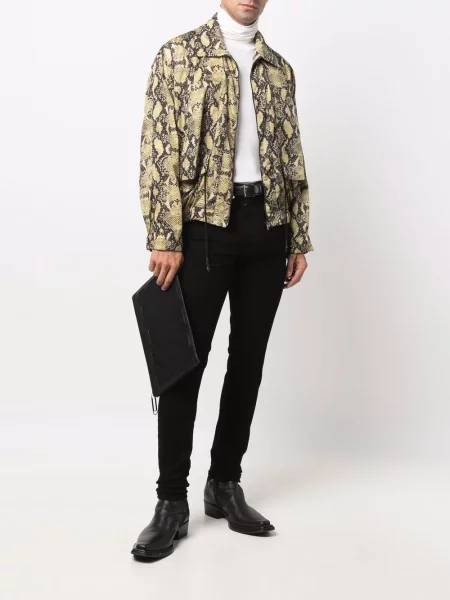 Liesas skinny fit džinsai Amiri juoda