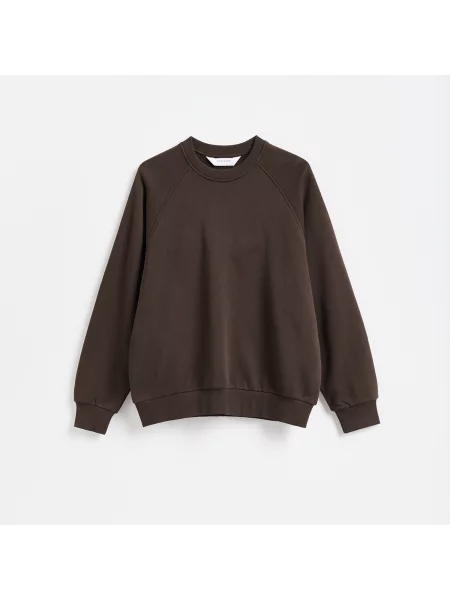 Reserved Oversize sima pulcsi barna