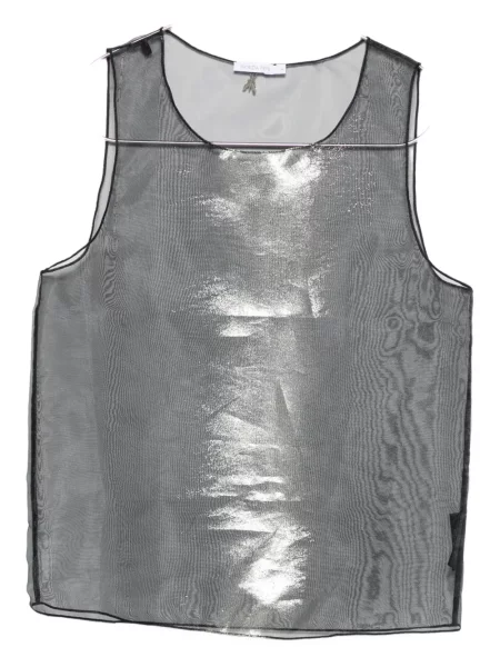 Top Patrizia Pepe din organza gri