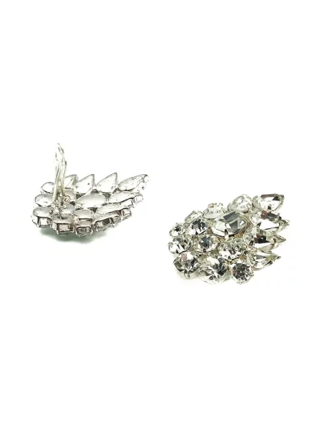 Cercei Jennifer Gibson Jewellery de cristal argintiu
