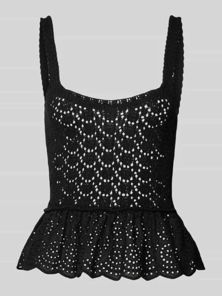 Top Only w jednolitym kolorze na ramiączkach czarny