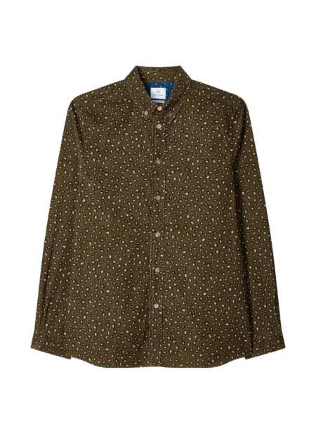 Риза Ps Paul Smith с принт с животински шарки зелено