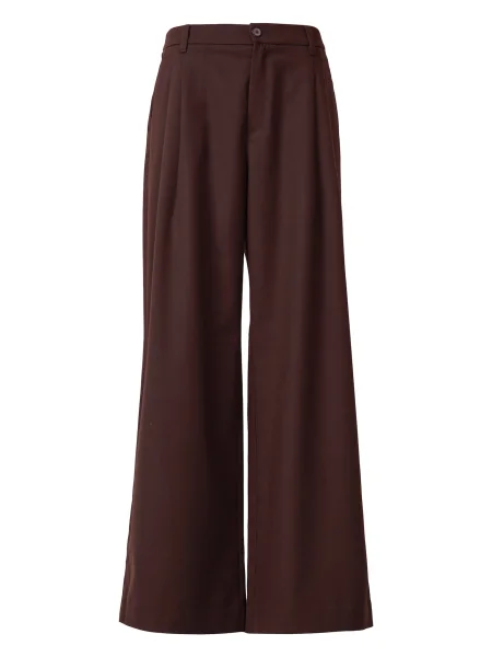 S.Oliver Hlače z naborki rjava