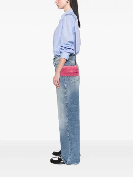 Mini náhrdelník Bottega Veneta Pre-owned růžový