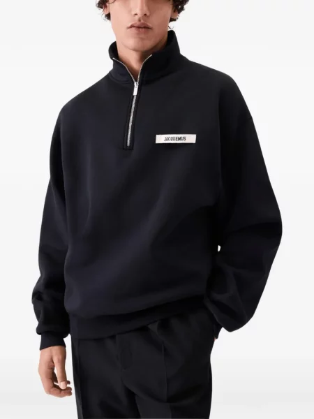 Pulover Jacquemus cu autograf negru