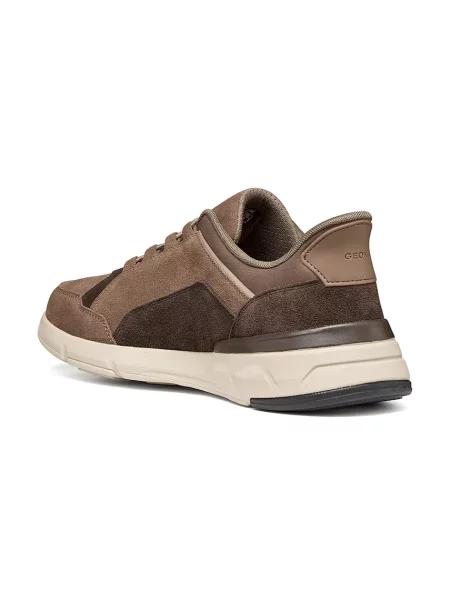 Geox U VITTOUR PLUS FAST IN SPORTY sneakersy skórzane brązowe