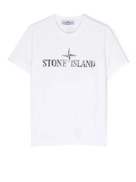 Koszulka dziecięca Stone Island biała