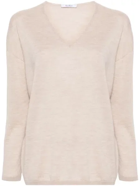 Pulover Max Mara din cașmir cu decolteu în V