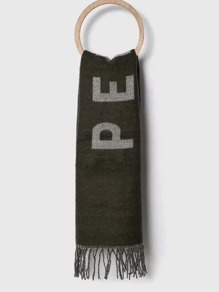Шал Pepe Jeans мъжки с десен зелено