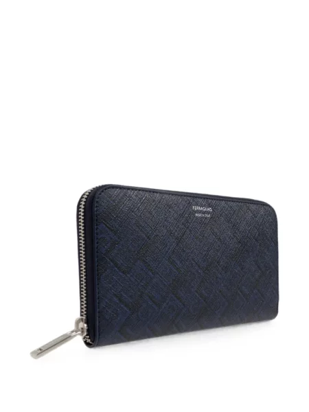 Portofel Ferragamo din piele albastru