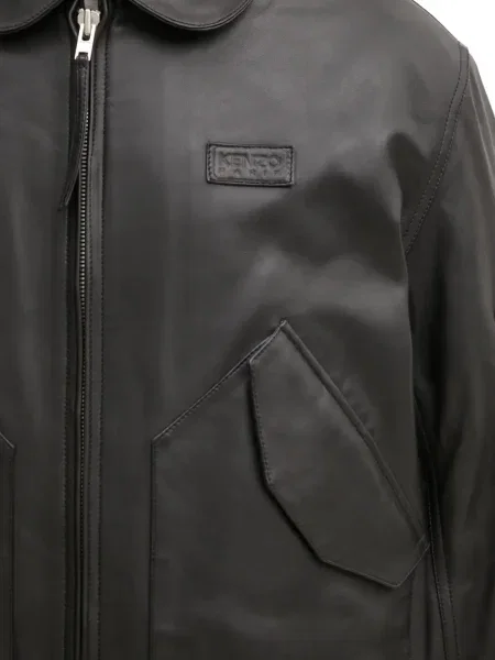 Кожено яке Kenzo черно