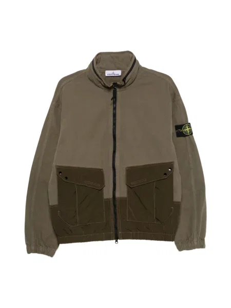 Kurtka koszulowa Stone Island z kamieniami zielona
