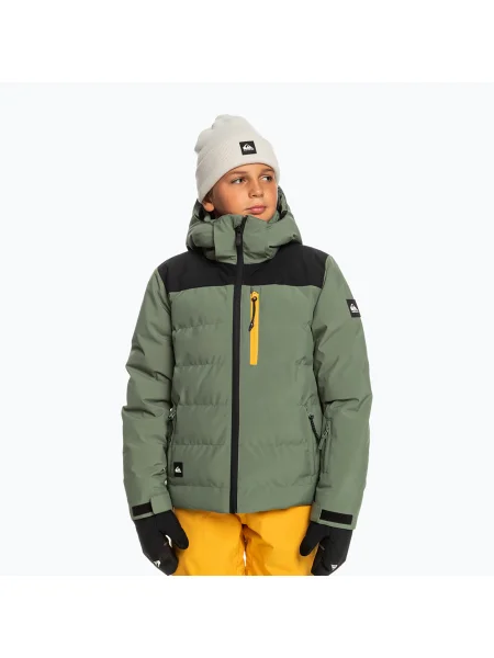 Quiksilver The Edge Младежко яке за сноуборд с лавров венец зелено