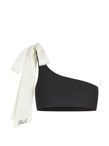 Bikini Karl Lagerfeld cu funde cu un umăr gol negru
