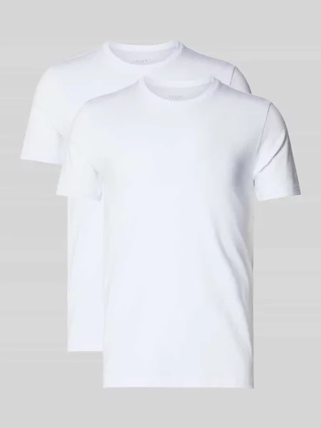 T-shirt z okrągłym dekoltem model Daily Comfort' Falke biała