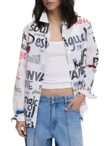 Koszula Desigual Soul Cotton Shirt White XS biała