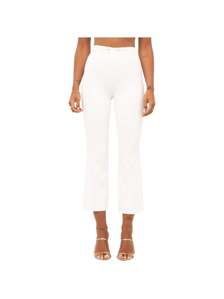 Pantaloni Elisabetta Franchi alb