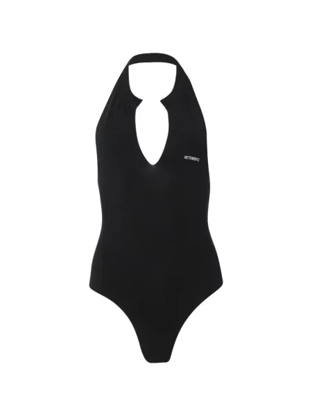 Body Vetements cu imagine cu gât halter negru