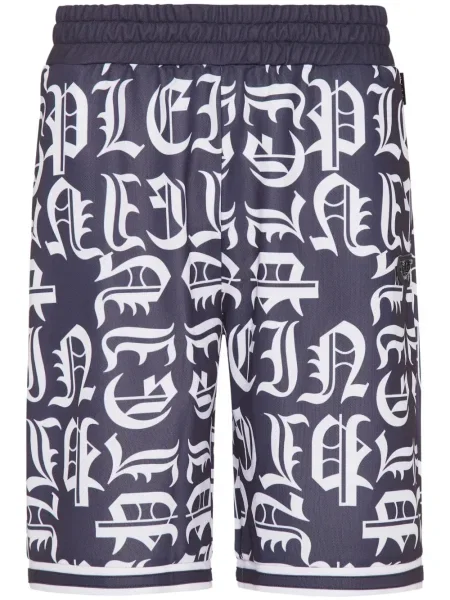 Pantaloni scurți Philipp Plein cu imagine albastru