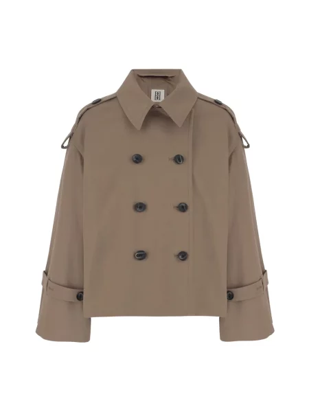 Trencz By Malene Birger ze stretchu brązowy