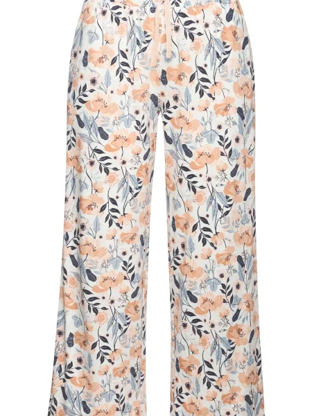VIVANCE Spodnji del pižame mornarska / svetlo modra / pastelno oranžna bela