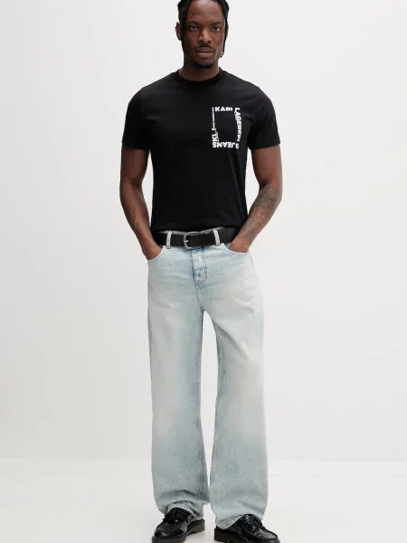 Karl Lagerfeld Jeans tričko pánske čierna