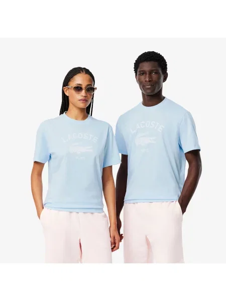 Lacoste T-Shirt Z Nadrukiem niebieska