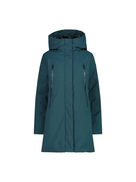 Kurtka z kapturem CMP Hooded Coat niebieski aqua zielona