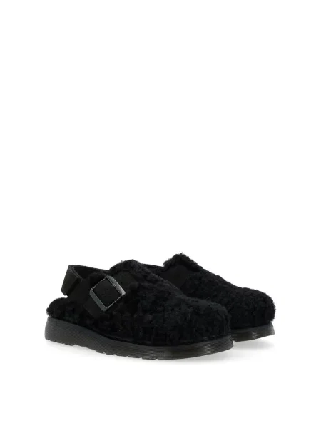 Klapki mules Dr. Martens skórzane czarne