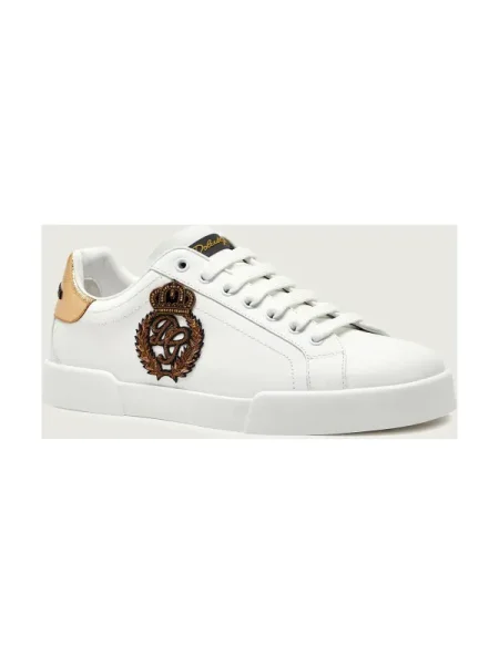 Dolce & Gabbana Teniși din piele alb