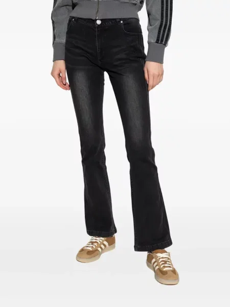 Top Adidas cu paiete din jerseu negru