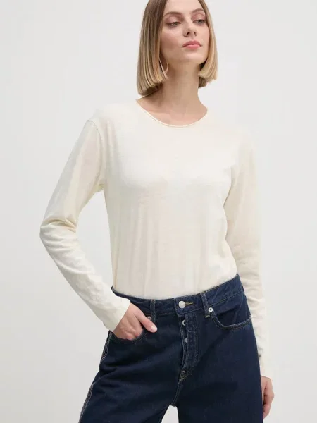 Pepe Jeans tričko s dlouhým rukávem FLOREN béžové