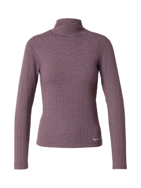 Pepe Jeans Tricou Binty gri taupe / mov zmeură alb