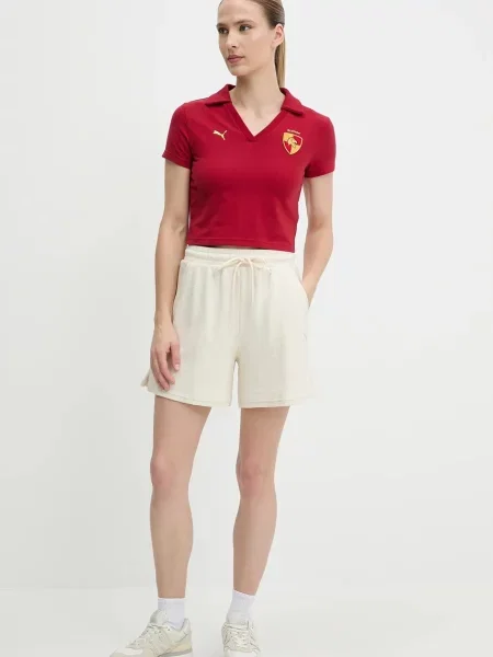 Поло Puma бордовое