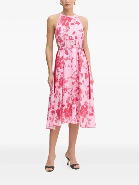 Rochie midi Fracomina cu model floral cu imagine roz