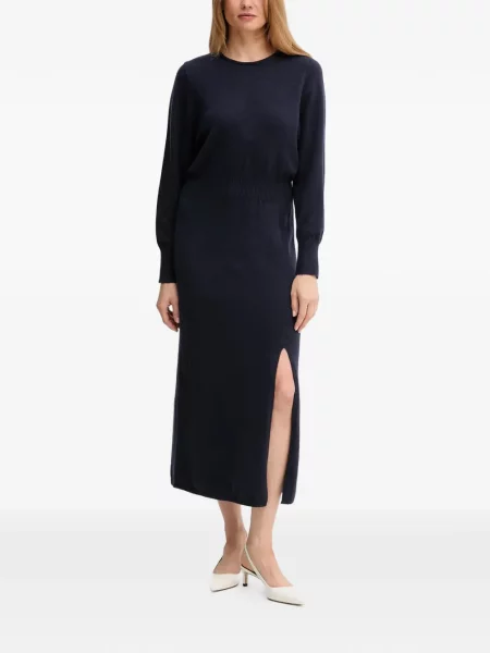 Rochie midi Oui până la genunchi cu crăpătură de costum albastru