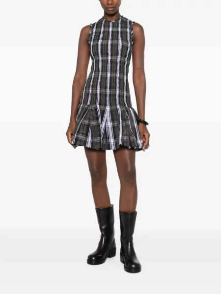 Rochie mini Patou în carouri gri