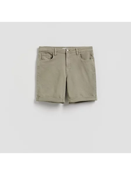 Reserved Džínové šortky slim fit zelená