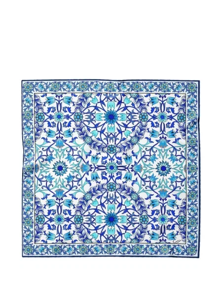 Fular Elizabetta cu model floral cu imagine alb