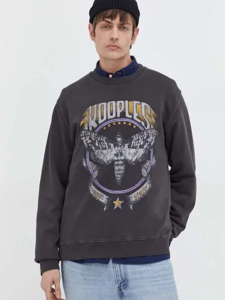 The Kooples hanorac de barbati cu imprimeu gri