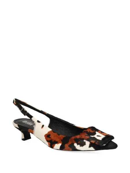 Pantofi cu toc Bibi Lou cu cataramă slingback alb