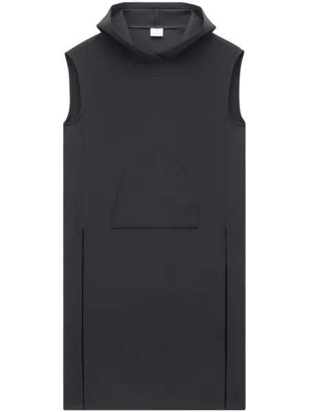 Rochie midi Courreges cu glugă negru